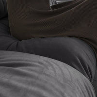 Essential Loveseat Lazy Sofas | Grey Frosted Velvet Loveseats 2-seaters 89"