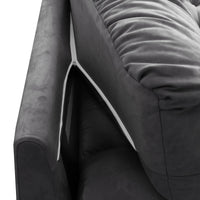Essential Loveseat Lazy Sofas | Grey Frosted Velvet Loveseats 2-seaters 89"