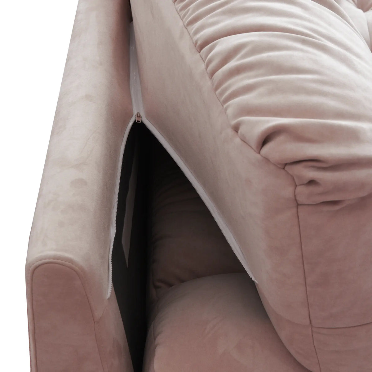 Essential 2-Seater pink Frosted Velvet Loveseats | 2-Piece, Frosted Velvet Fabric, Apartment Friendly