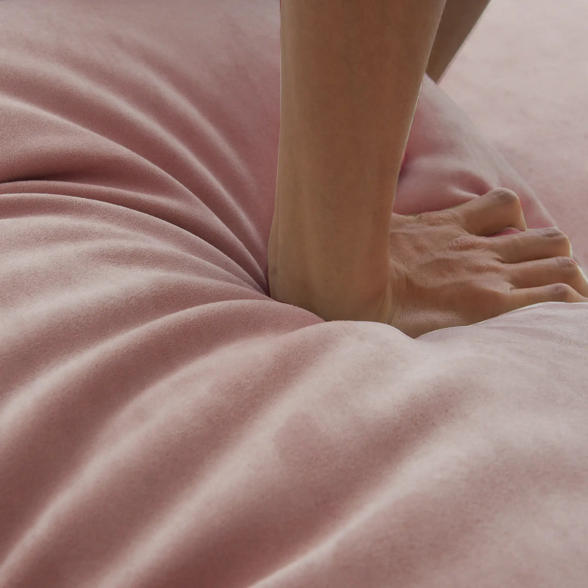 Essential 2-Seater pink Frosted Velvet Loveseats | 2-Piece, Frosted Velvet Fabric, Apartment Friendly