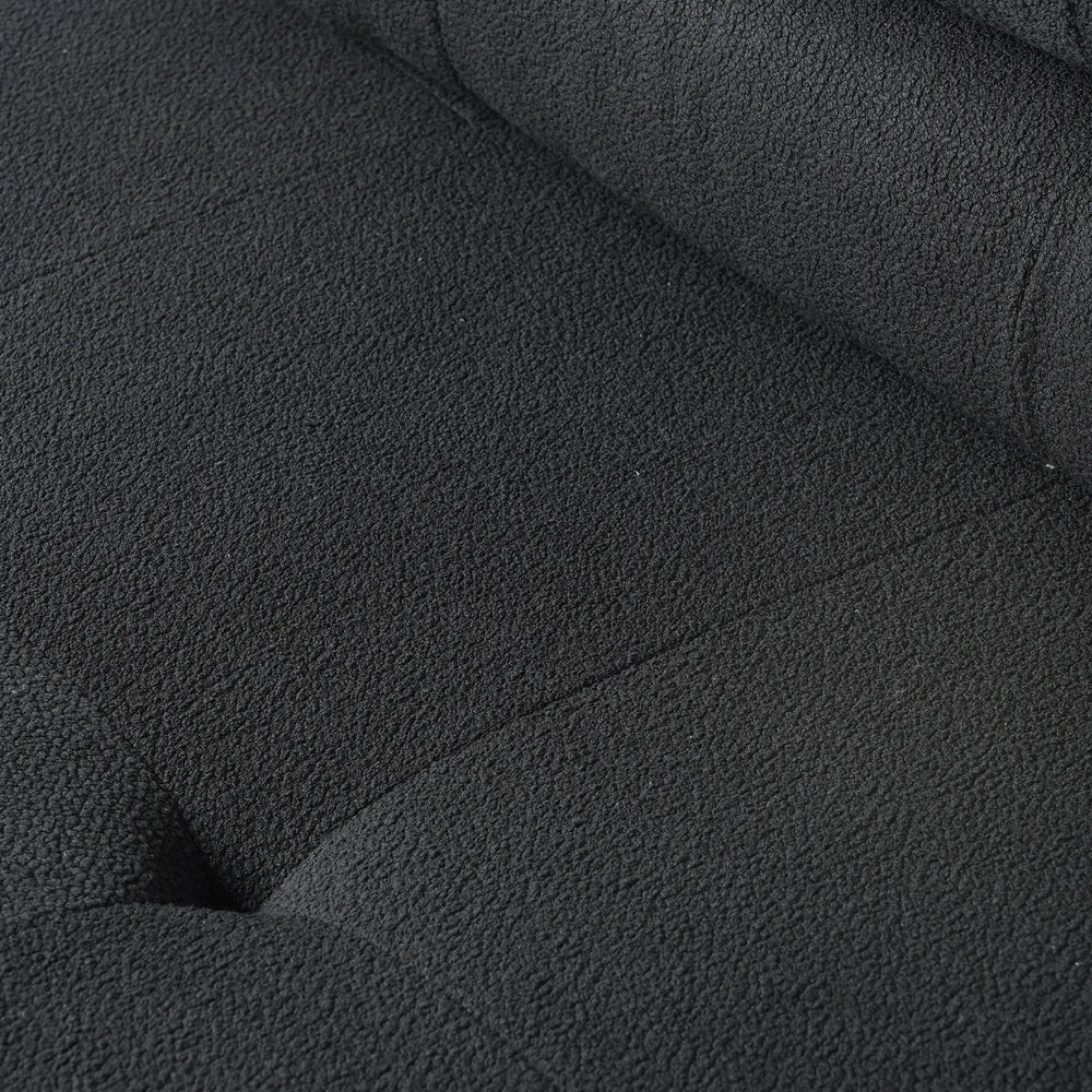 Matrix Italian Modular Sofas | Black Teddy Velvet Couch Sectionals 3-seaters