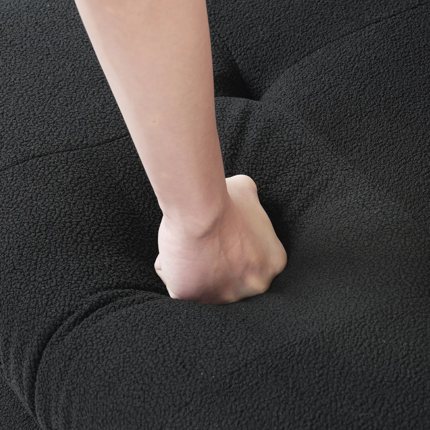 Matrix Italian Modular Sofas | Black Teddy Velvet Couch Sectionals 3-seaters