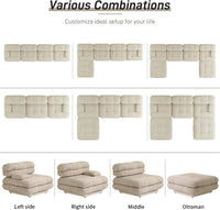 Matrix Italian Modular Sofas | Light Brown Teddy Velvet Couch Sectionals 3-seaters