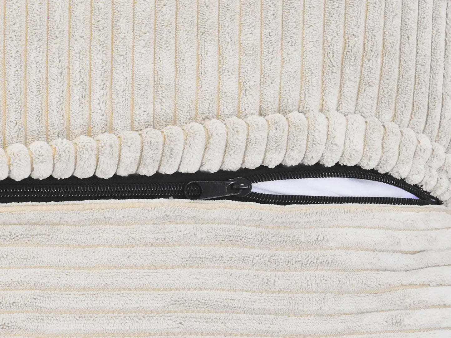 Fundas para sofás modulares modernos Matrix | Funda de pana beige para sofá de 3 plazas con 2 otomanas