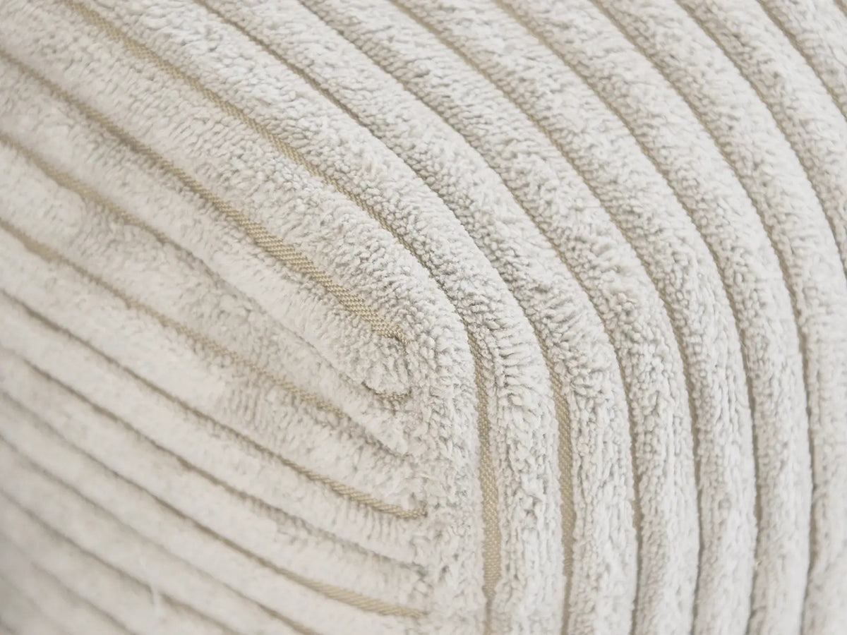 Fundas para sofás modulares modernos Matrix | Funda de pana beige para sofá de 3 plazas con 2 otomanas