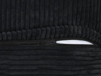 Fundas para sofás modulares modernos Matrix | Fundas de pana negra para sofá de 3 plazas con 2 otomanas