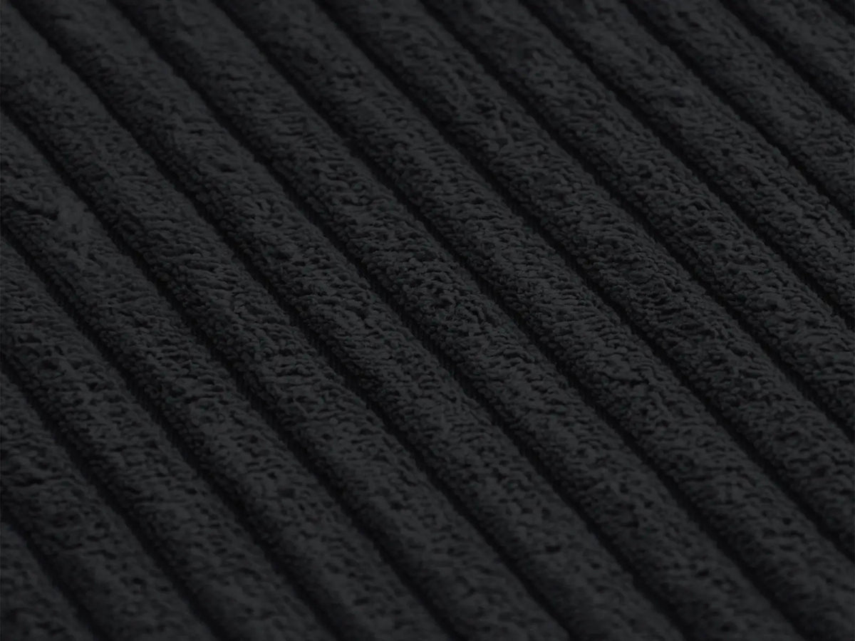 Fundas para sofás modulares modernos Matrix | Fundas de pana negra para sofá de 3 plazas con 2 otomanas