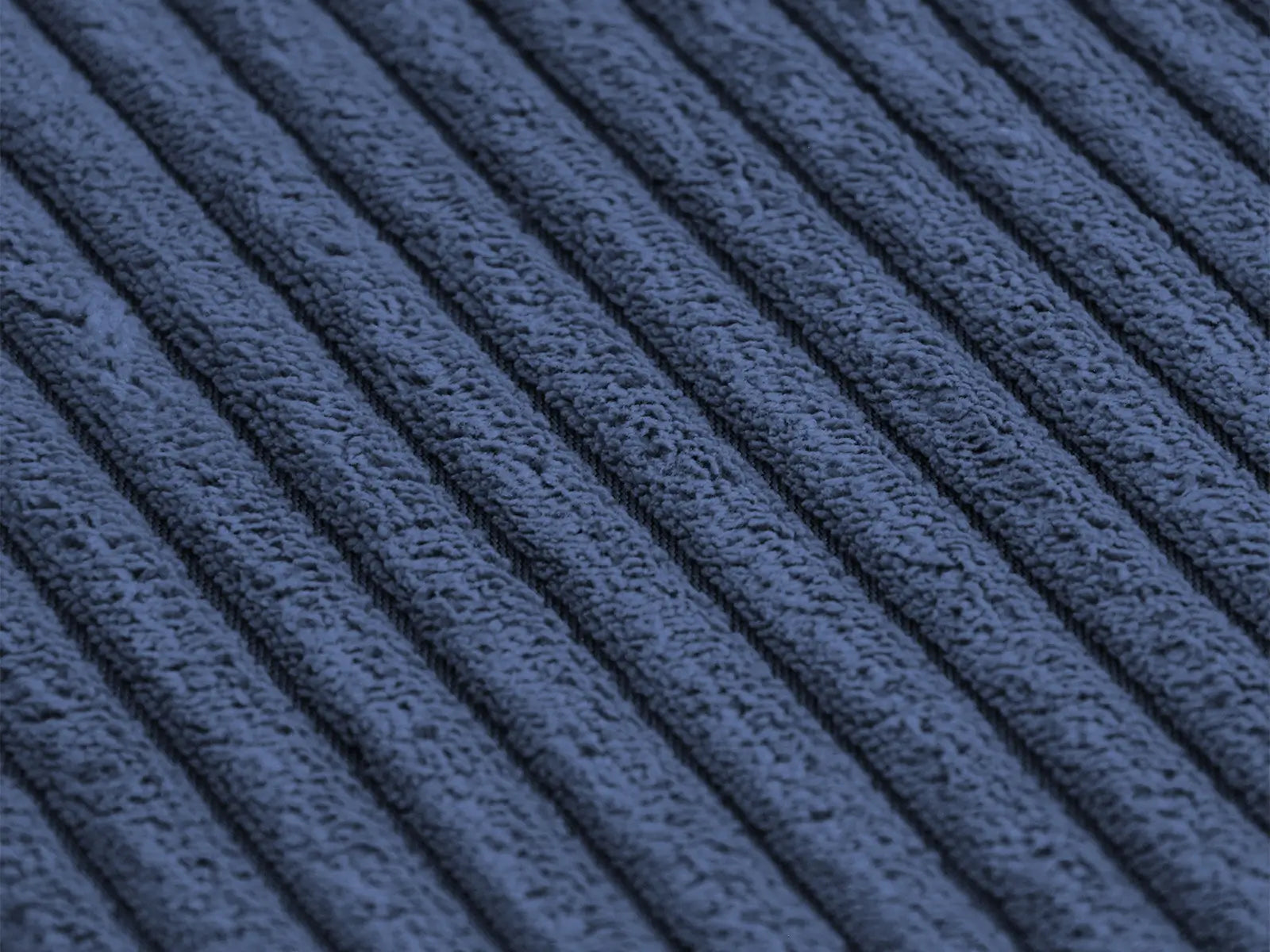 Sofá biplaza Matrix de pana azul | 2 piezas, asientos para espacios pequeños, fácil de limpiar, diseño elegante