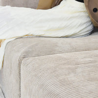 Matrix Modern Modular Sofas | Beige Corduroy Couch Sectionals 3-seaters with 1 Ottoman