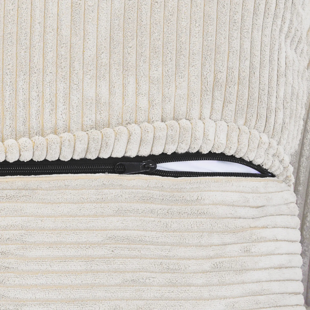 Matrix Modern Modular Sofas | Beige Corduroy Ottomans