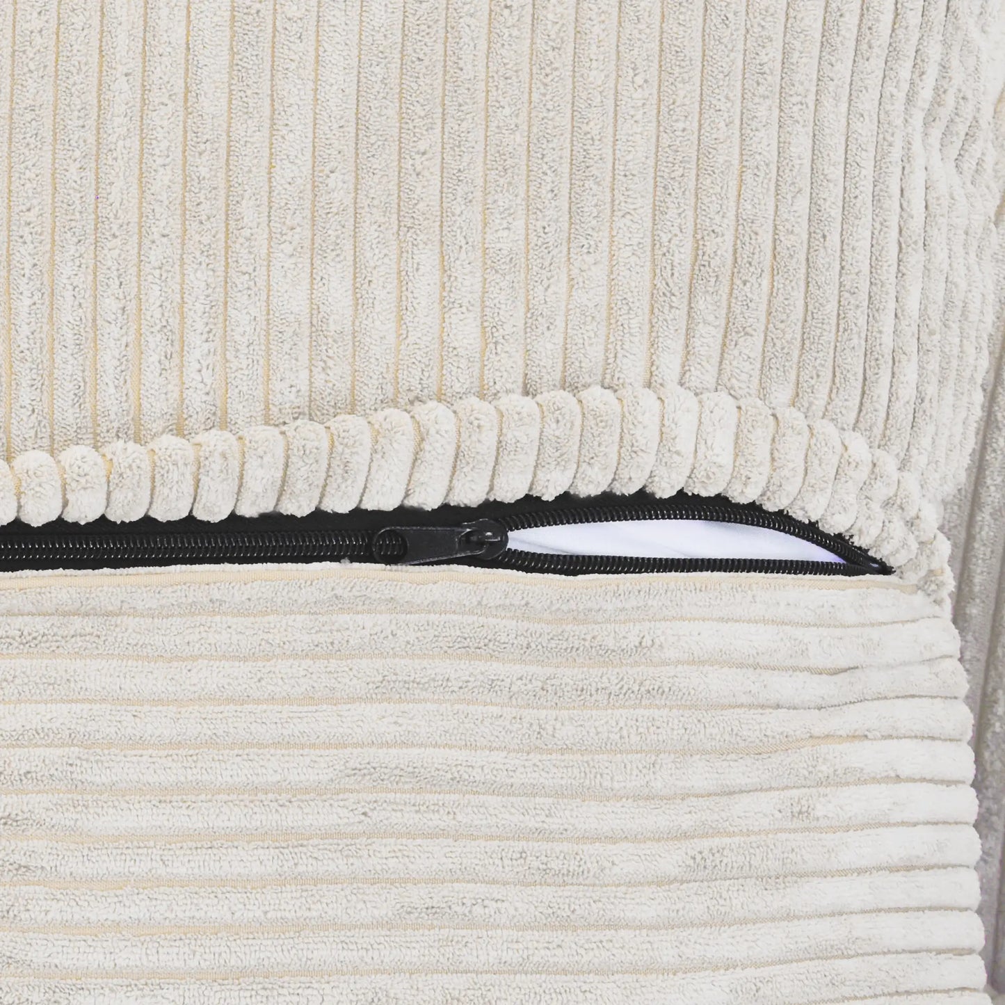 Matrix Modern Modular Sofas | Beige Corduroy Ottomans