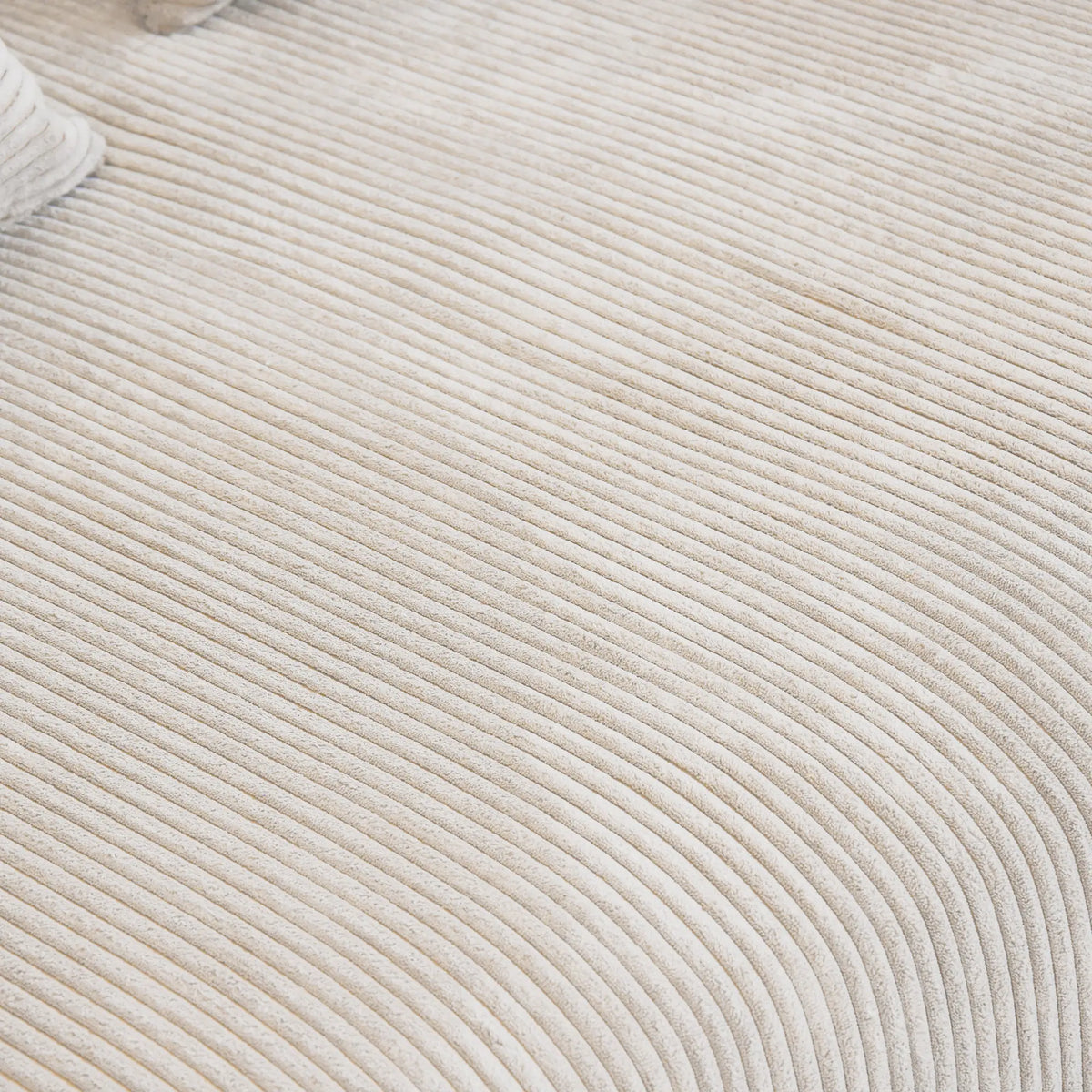 Sofá modular Matrix de 3 plazas, color beige, lavable, en forma de U | Juego de 5 piezas (incluye 2 otomanas), tejido de pana, diseño modular