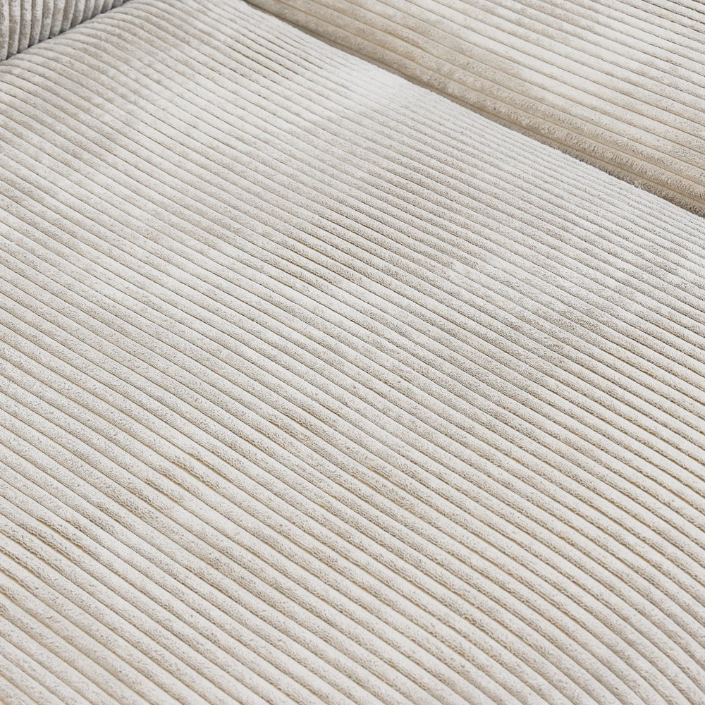 Matrix Modern Modular Sofas | Beige Corduroy Ottomans