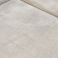 Matrix Modern Modular Sofas | Beige Corduroy Ottomans