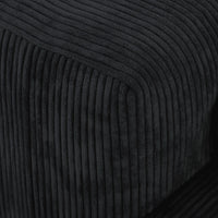 Matrix Modern Modular Sofas | Black Corduroy Ottomans