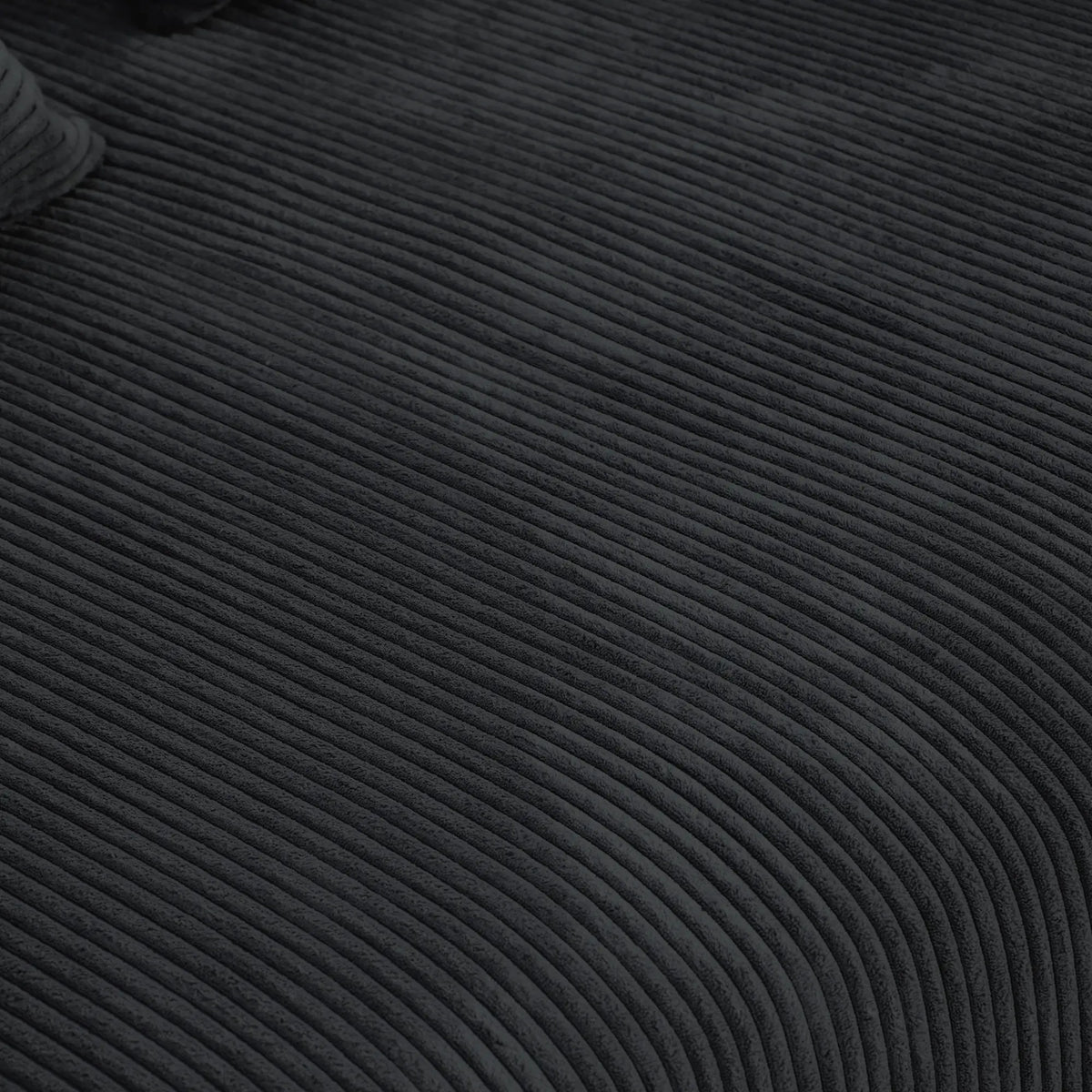 Sofá seccional en forma de U Matrix de 4 plazas, lavable, color negro | Juego de 6 piezas (incluye 2 otomanas), tejido de pana, diseño modular