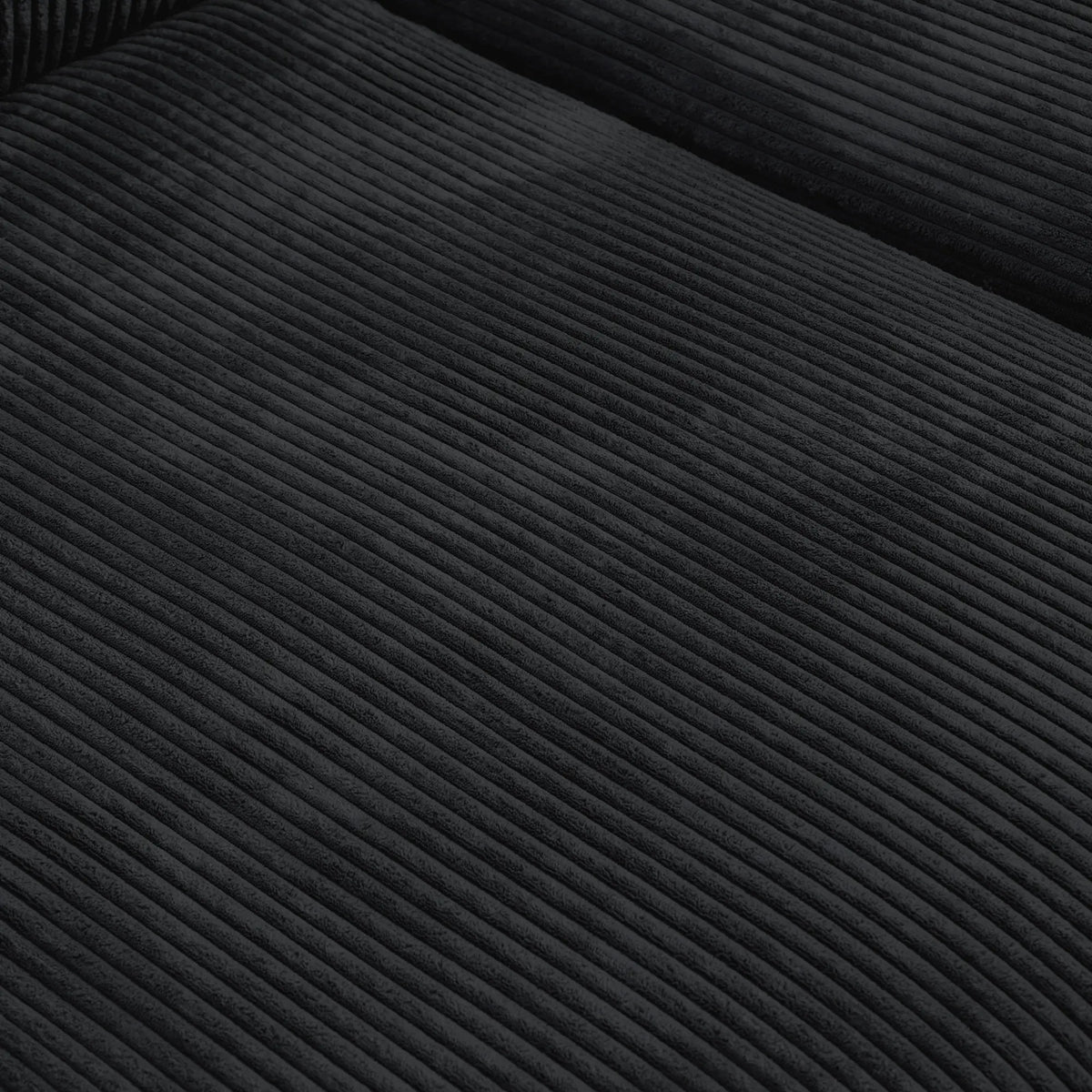 Sofá seccional en forma de U Matrix de 4 plazas, lavable, color negro | Juego de 6 piezas (incluye 2 otomanas), tejido de pana, diseño modular