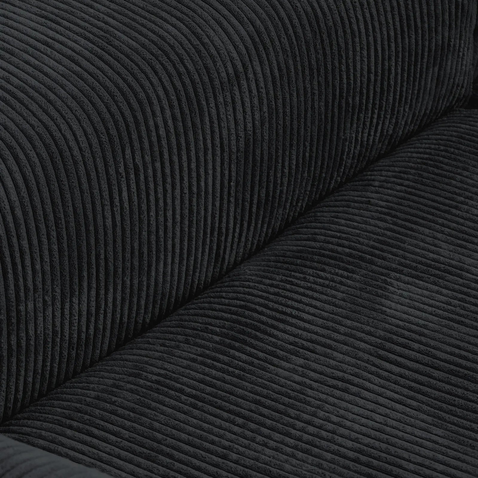 Sofá seccional en forma de U lavable Matrix de 3 plazas, color negro | Juego de 5 piezas (incluye 2 otomanas), tejido de pana, diseño modular