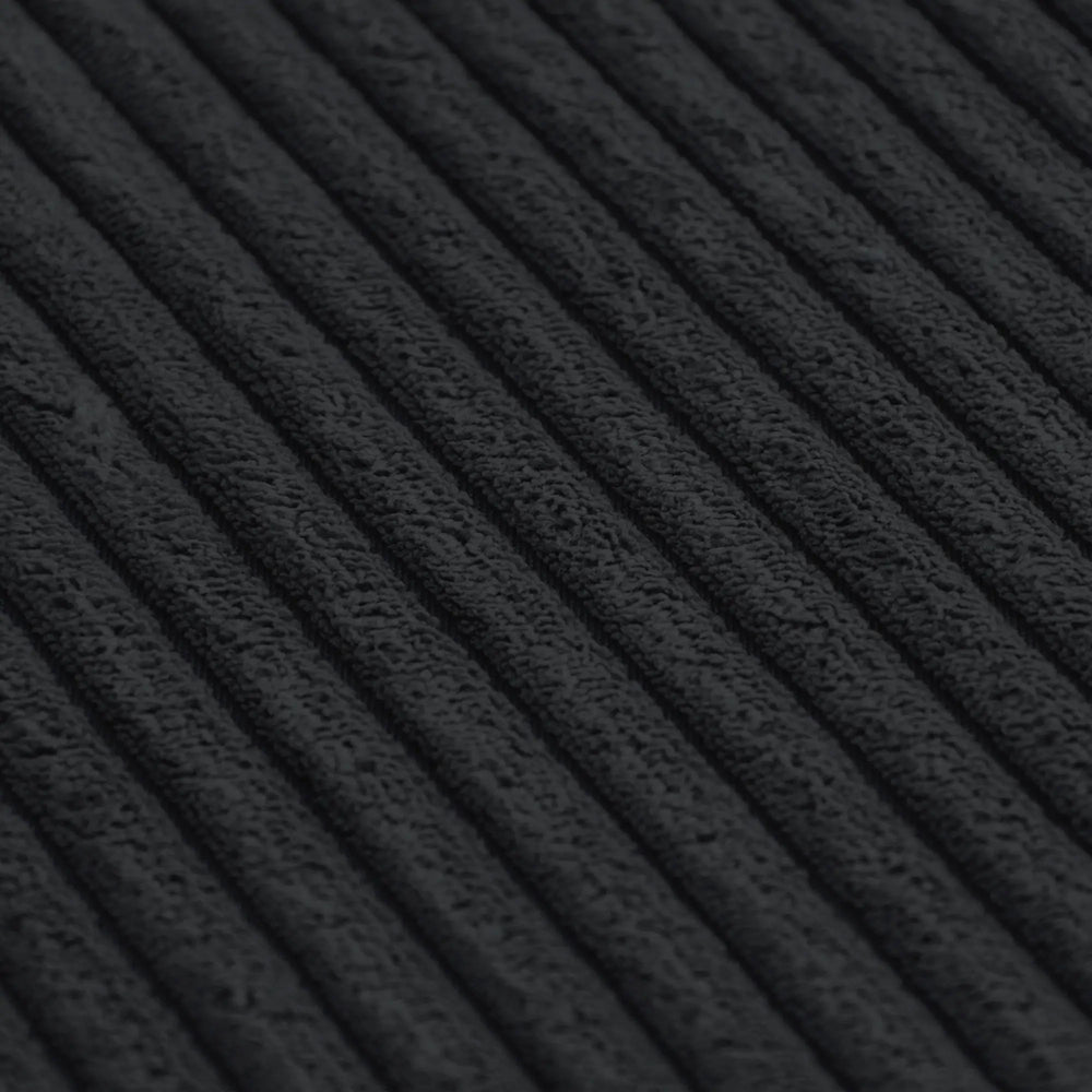 Matrix Modern Modular Sofas | Black Corduroy Ottomans