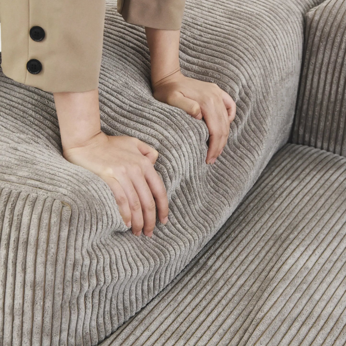 Matrix Modern Modular Sofas | Brown Corduroy Loveseats 2-seaters