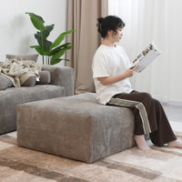 Matrix Modern Modular Sofas | Brown Corduroy Ottomans