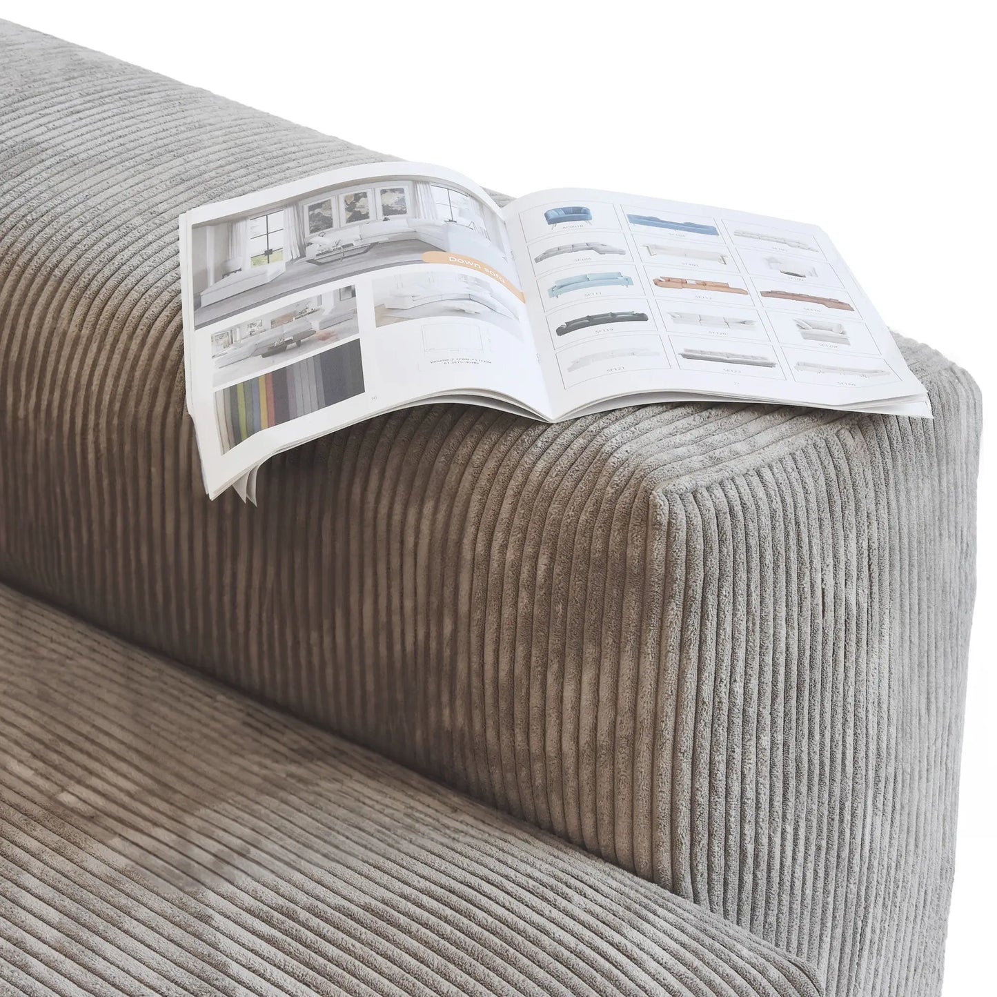 Matrix Modern Modular Sofas | Brown Corduroy Loveseats 2-seaters