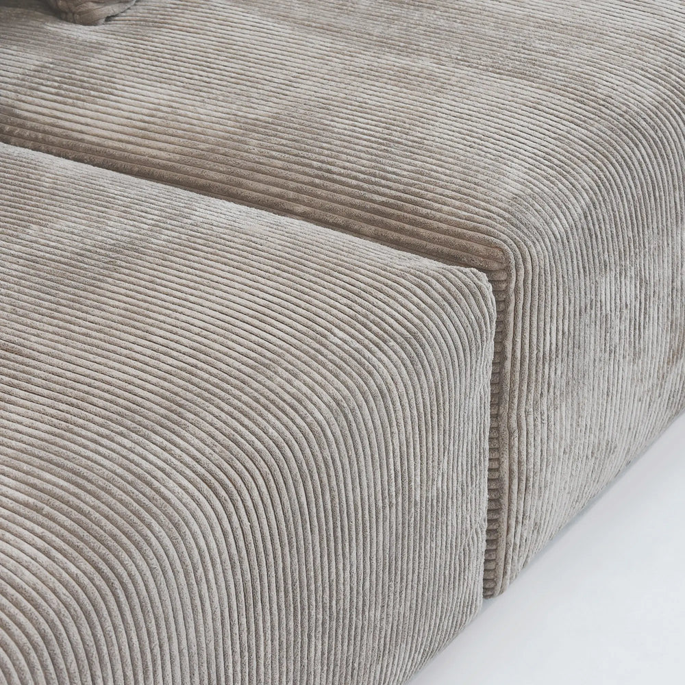 Matrix Modern Modular Sofas | Brown Corduroy Ottomans