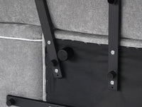 Seccional Matrix de 2 plazas con chaise longue gris claro | 3 piezas (incluye 1 otomana), tejido de lino, asientos para sala de estar