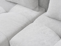 Puf Matrix de lino blanco | 1 pieza (incluye 1 puf), diseño modular