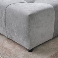 Matrix Classic Modular Sofas | Light Grey Cotton and Linen Loveseats 2-seaters with 1 Ottoman