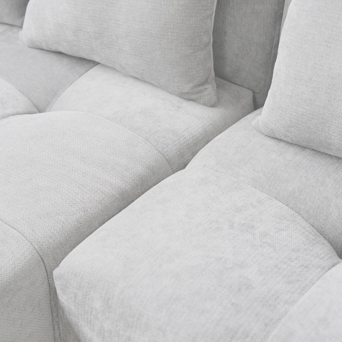 Sofás modulares Matrix Classic | Conjunto de sofás de 4 piezas en algodón y lino blanco de 2 plazas