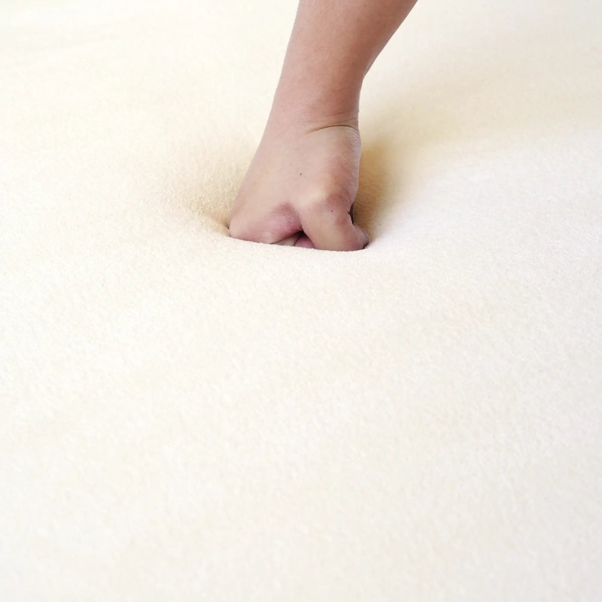 Matrix 2-Seater Beige Modular Chaise Sectional | 3-Piece (includes 1 Ottoman), Cloud Velvet Fabric, Apartment Friendly