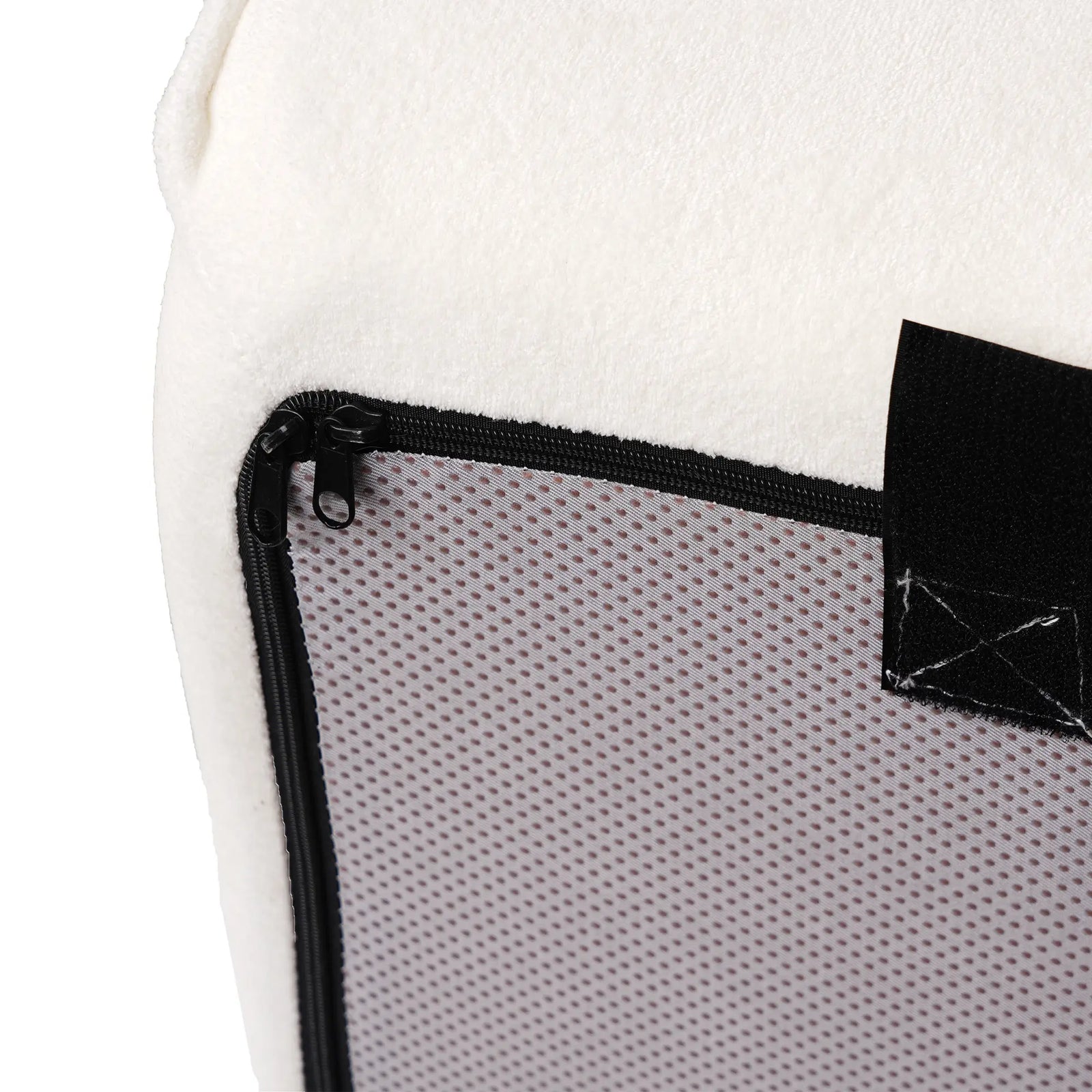 Sofá modular en forma de U Matrix de 3 plazas, color beige | Juego de 5 piezas (incluye 2 otomanas), tapizado en terciopelo Cloud Velvet, diseño espacioso.