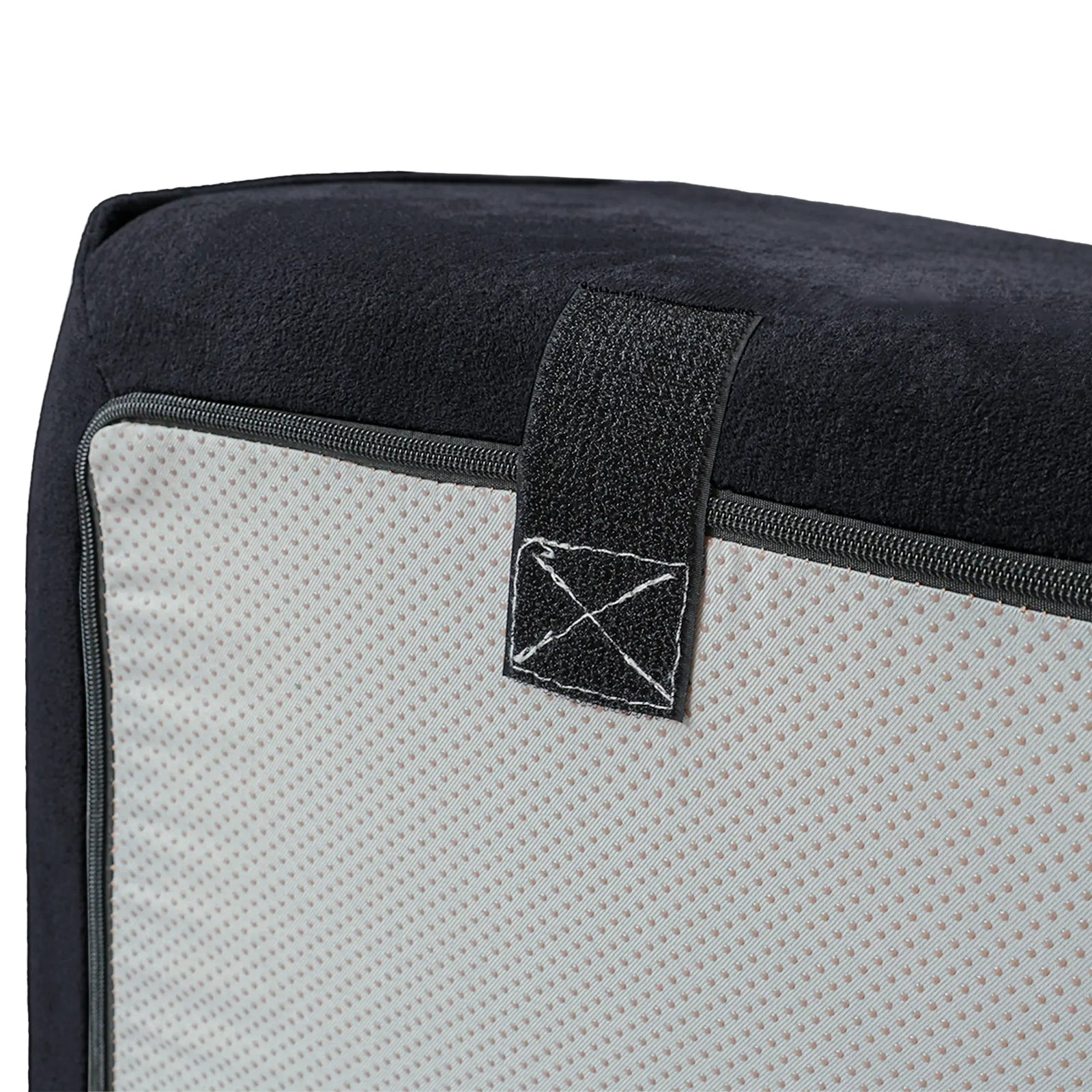 Sofá modular en forma de L Matrix de 3 plazas, color negro | 4 piezas (incluye 1 otomana), tela Cloud Velvet, diseño espacioso