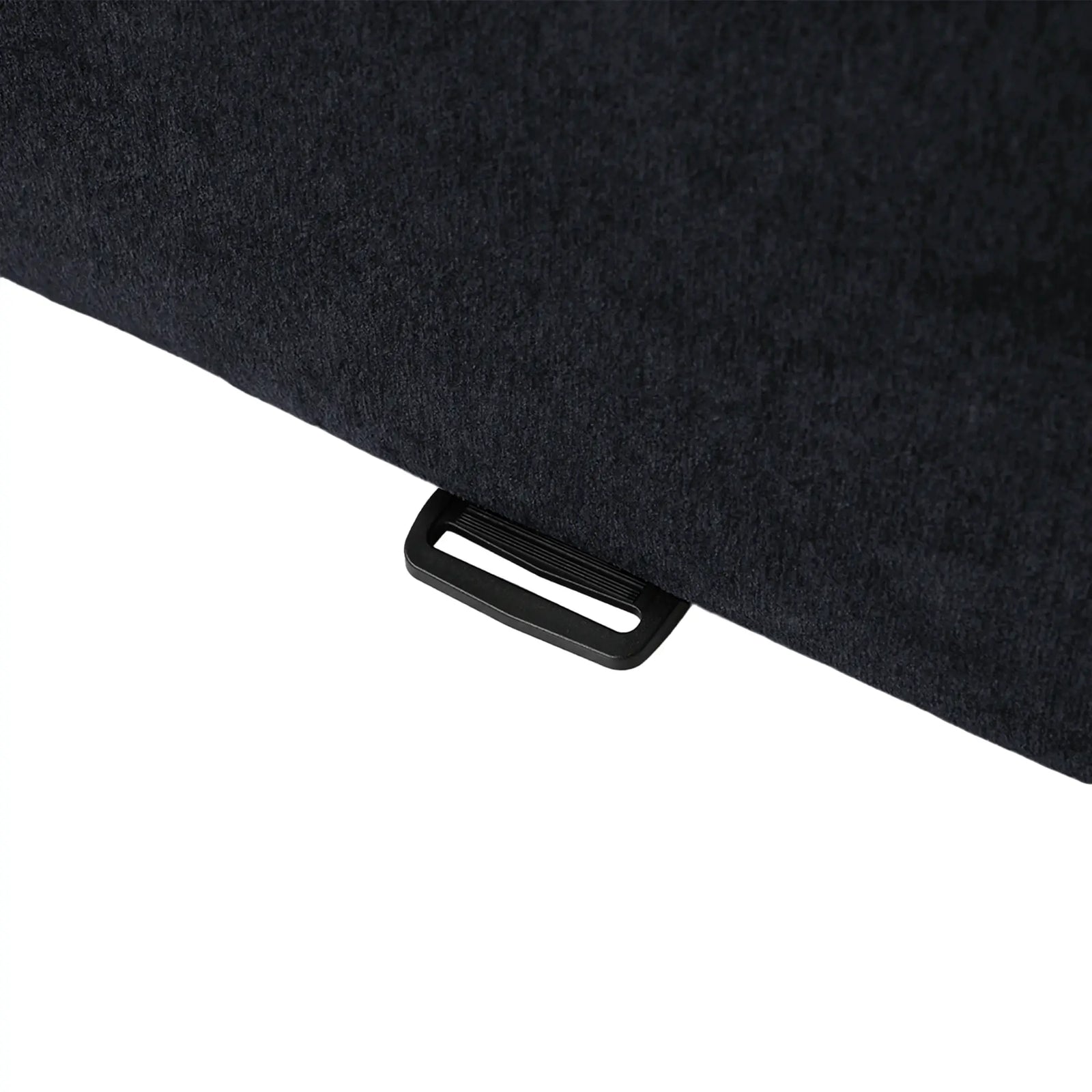Sofá modular en forma de U Matrix de 3 plazas, color negro | Juego de 5 piezas (incluye 2 otomanas), tapizado en terciopelo Cloud, diseño espacioso.