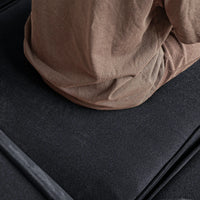 Matrix Classic Sectional Sofas | Black Corduroy U shaped Sectionals 3-seaters With 2 Ottoman