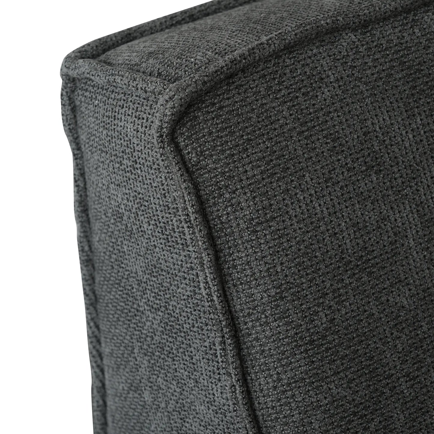 Essential Classic Floor Sofas | Black Chenille and Linen Couch Sectionals 6-seaters