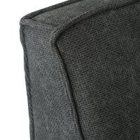 Essential Classic Floor Sofas | Black Chenille and Linen Couch Sectionals 6-seaters