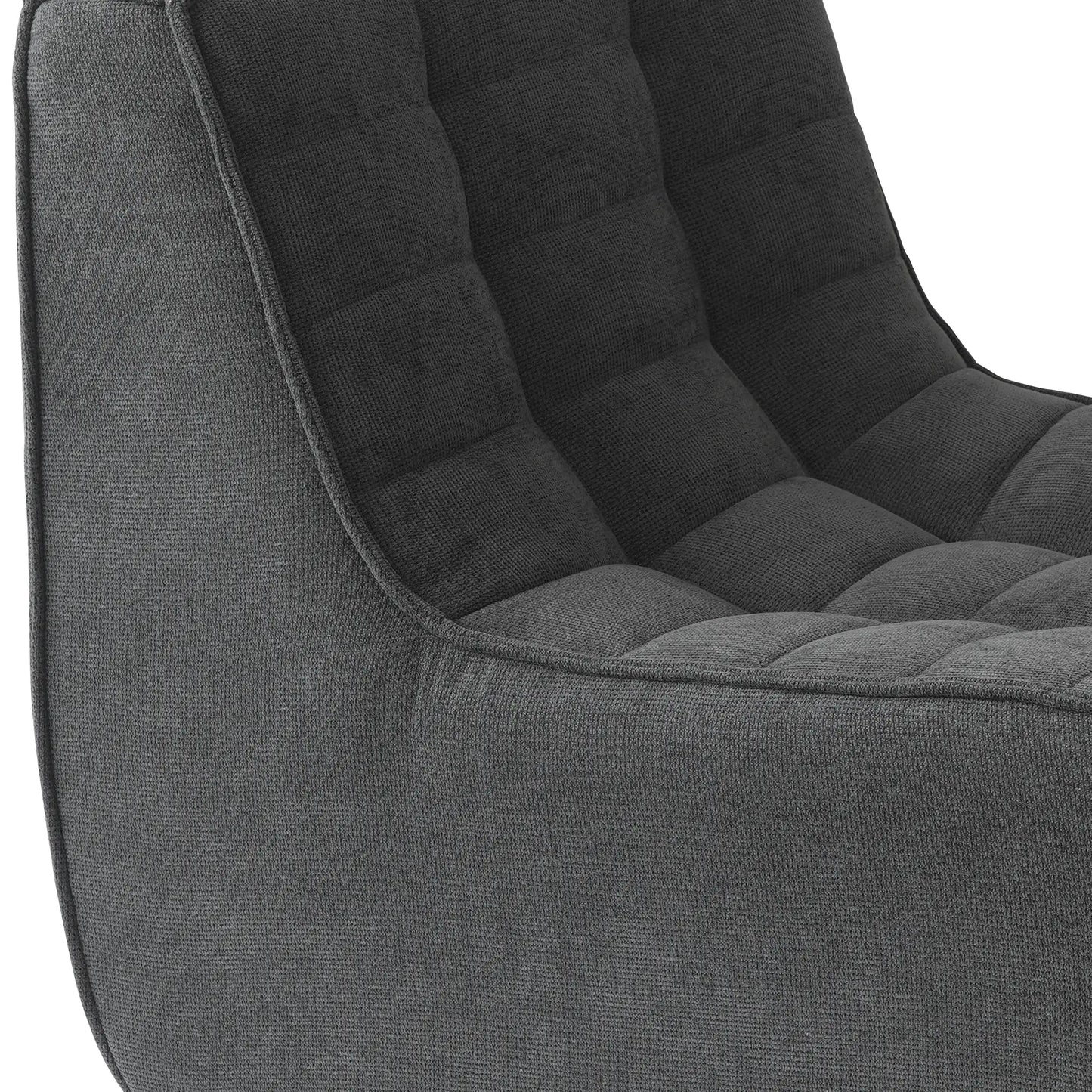 Essential Classic Floor Sofas | Black Chenille and Linen Couch Sectionals 6-seaters