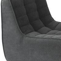 Essential Classic Floor Sofas | Black Chenille and Linen Couch Sectionals 6-seaters