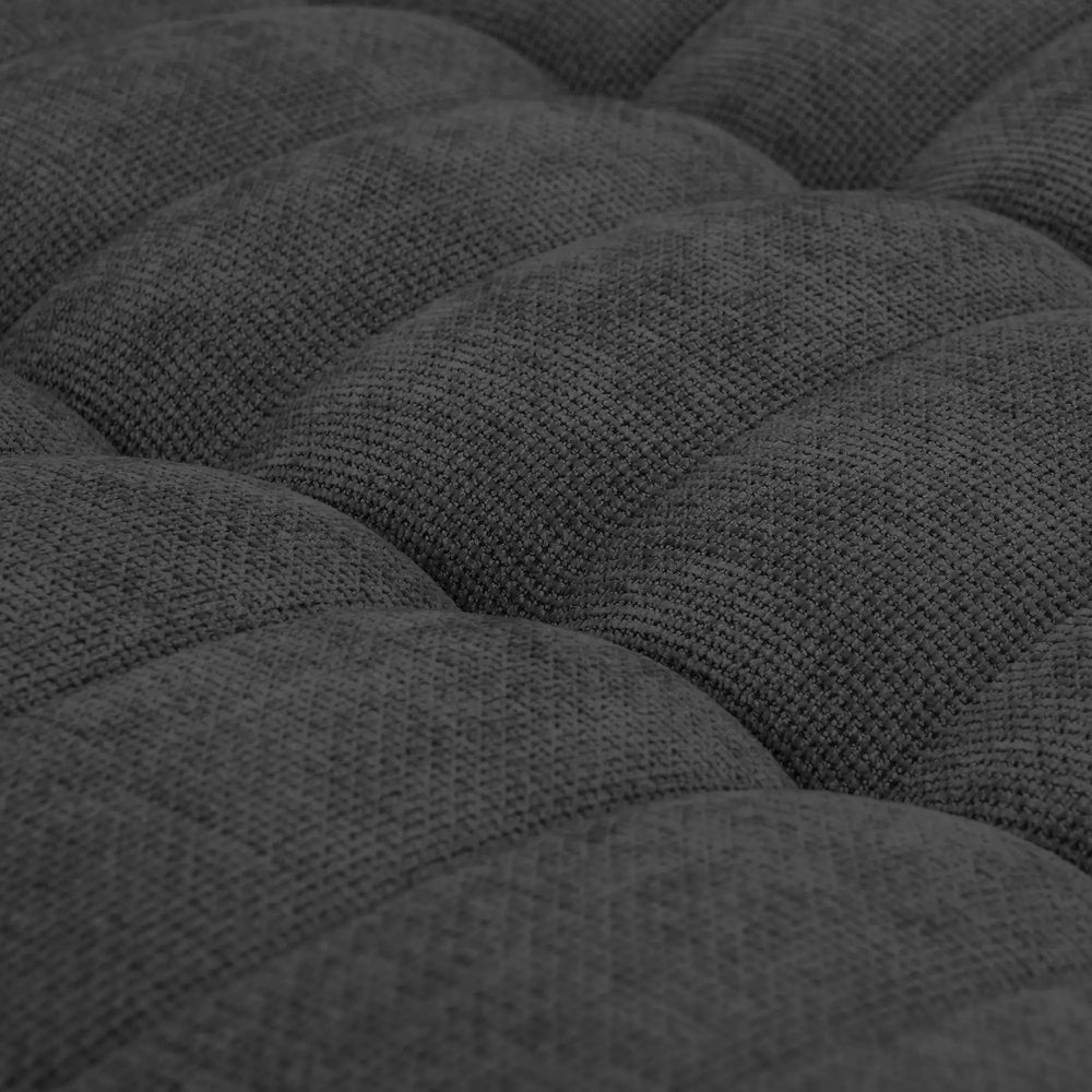 Essential Classic Floor Sofas | Black Chenille and Linen Couch Sectionals 6-seaters