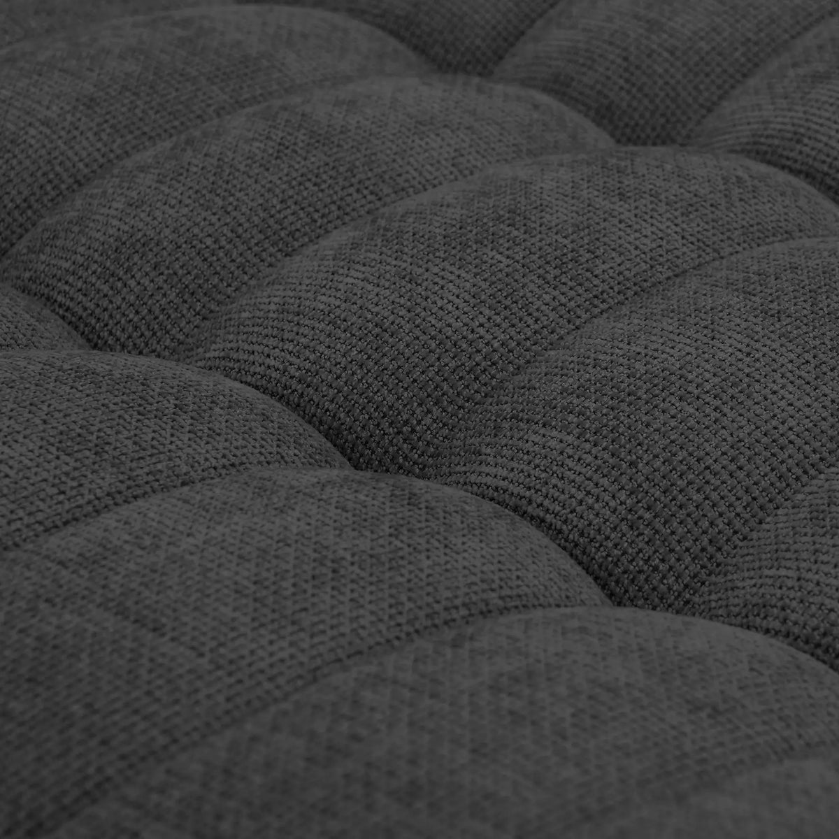 Essential Classic Floor Sofas | 3-Piece Black Chenille and Linen Sofa Sets 6-Seater