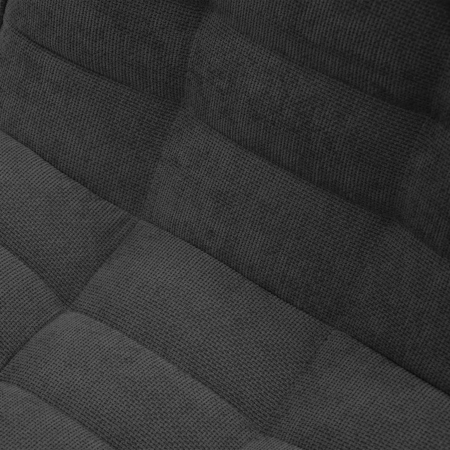 Essential Classic Floor Sofas | Black Chenille and Linen Couch Sectionals 6-seaters