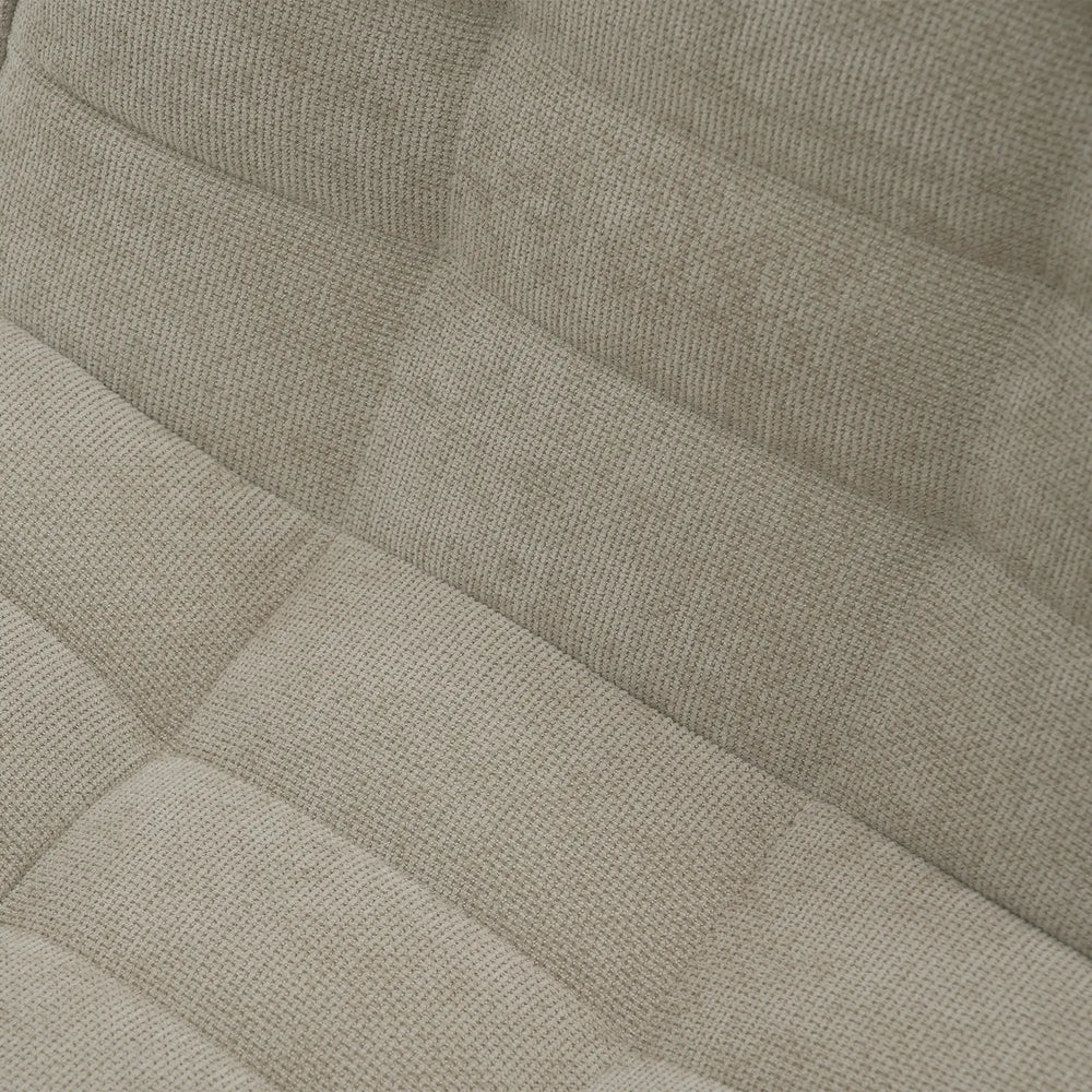 Essential Classic Floor Sofas | Khaki Chenille and Linen Couch Sectionals 6-seaters