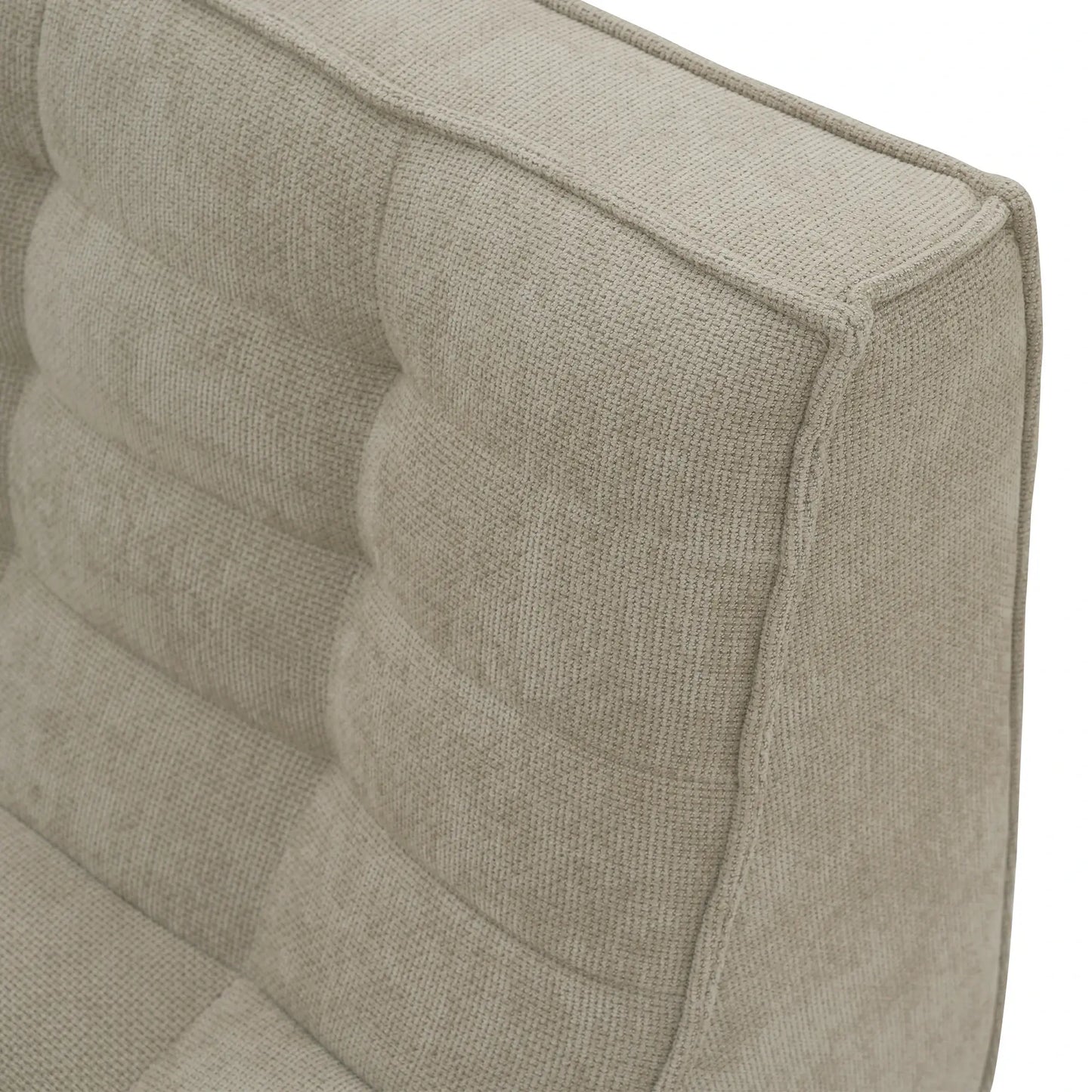 Essential Classic Floor Sofas | Khaki Chenille and Linen Couch Sectionals 6-seaters