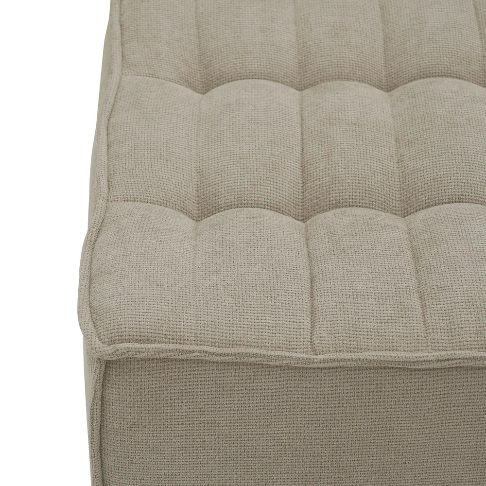 Essential Classic Floor Sofas | Khaki Chenille and Linen Couch Sectionals 6-seaters