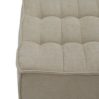 Essential Classic Floor Sofas | Khaki Chenille and Linen Couch Sectionals 6-seaters
