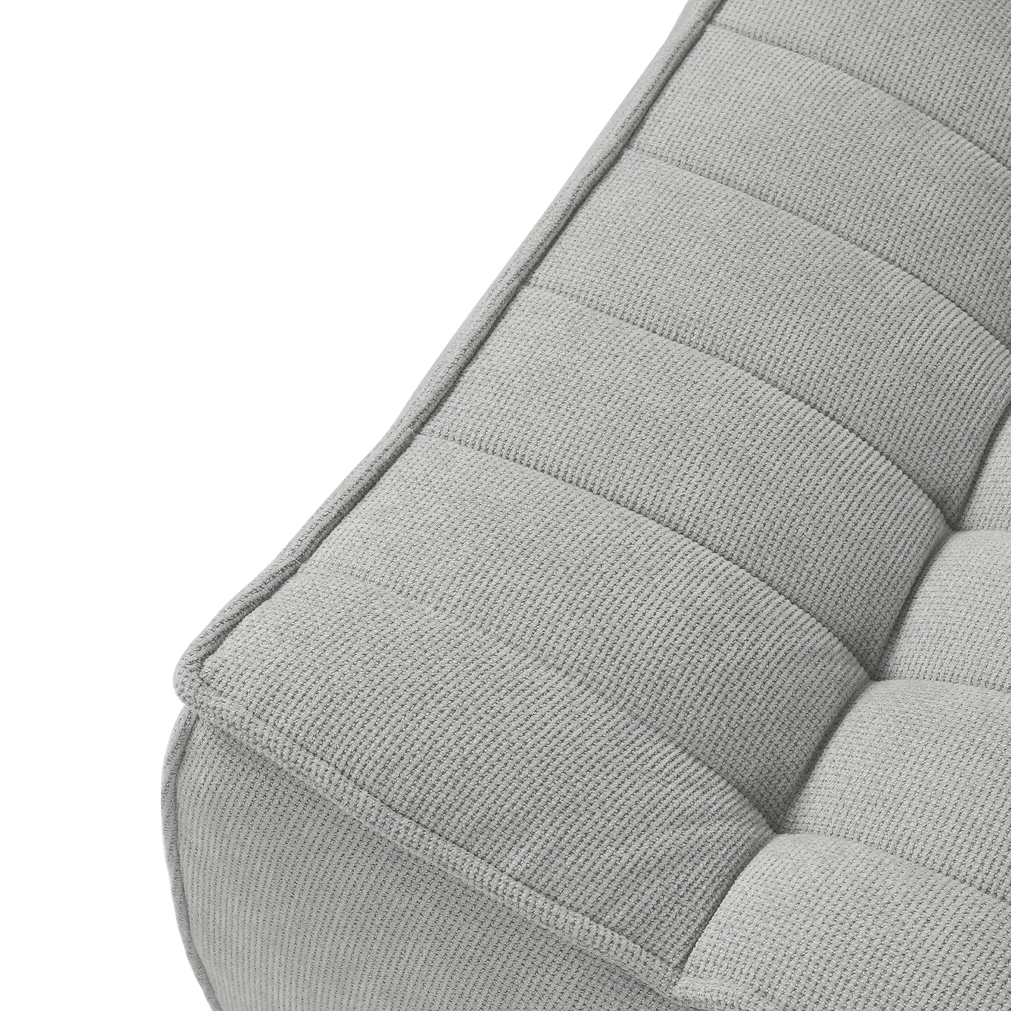 Essential Classic Floor Sofas | Light Grey Chenille and Linen Couch Sectionals 6-seaters