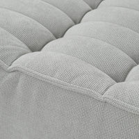 Essential Classic Floor Sofas | Light Grey Chenille and Linen Couch Sectionals 6-seaters