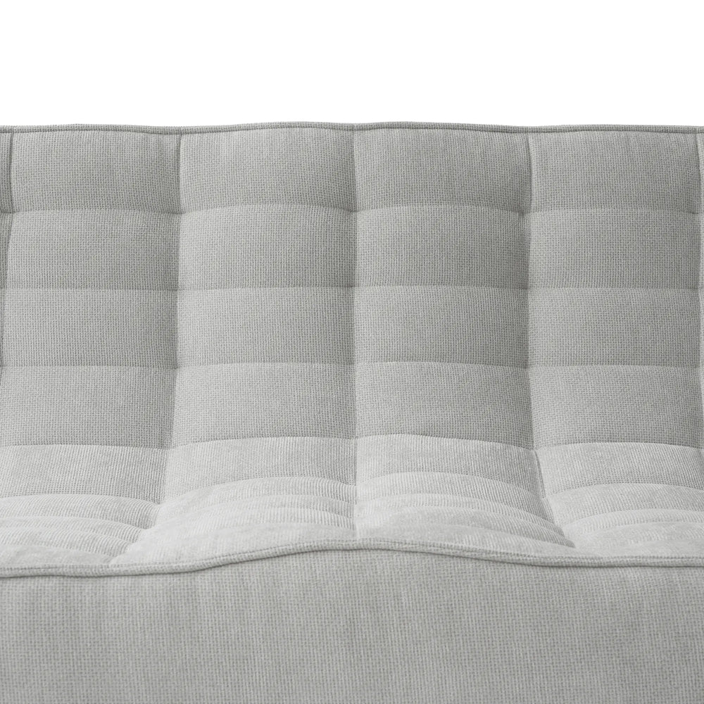 Essential Classic Floor Sofas | Light Grey Chenille and Linen Couch Sectionals 6-seaters